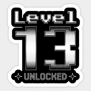 Level 13 Unlocked Sticker
